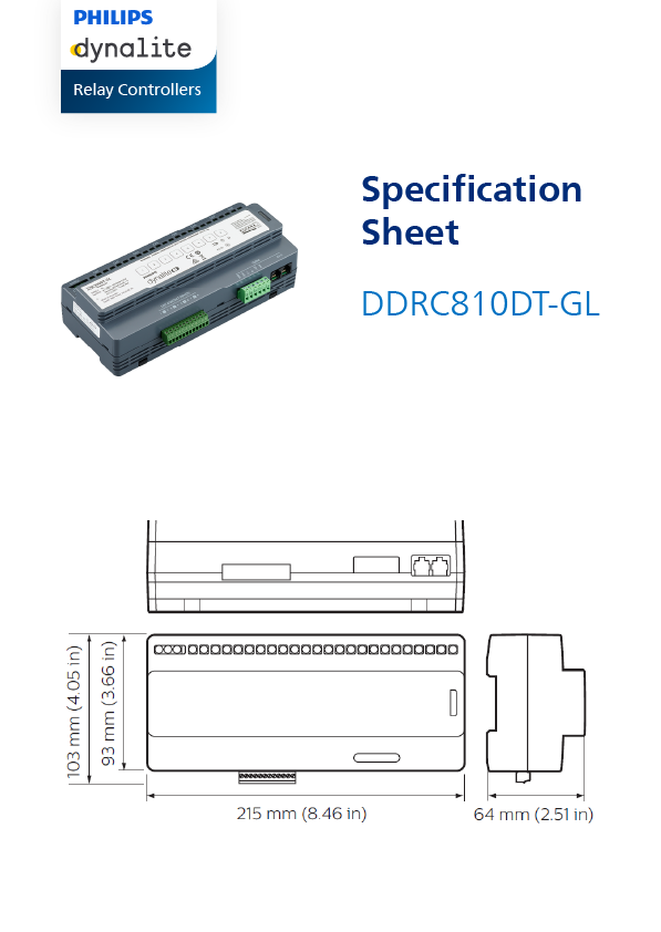 DDRC810DT-GL Spec Sheet