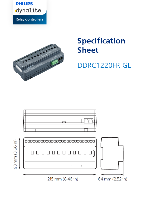 DDRC1220FR-GL Spec Sheet
