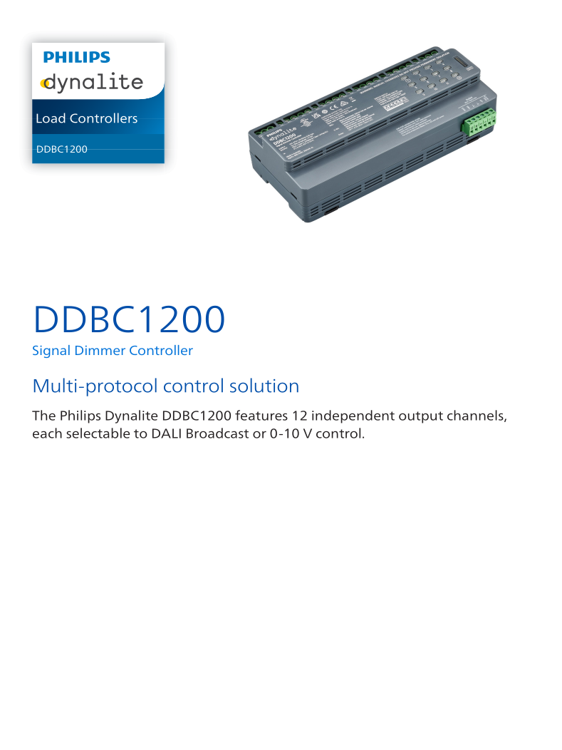 DDBC1200 Spec Sheet
