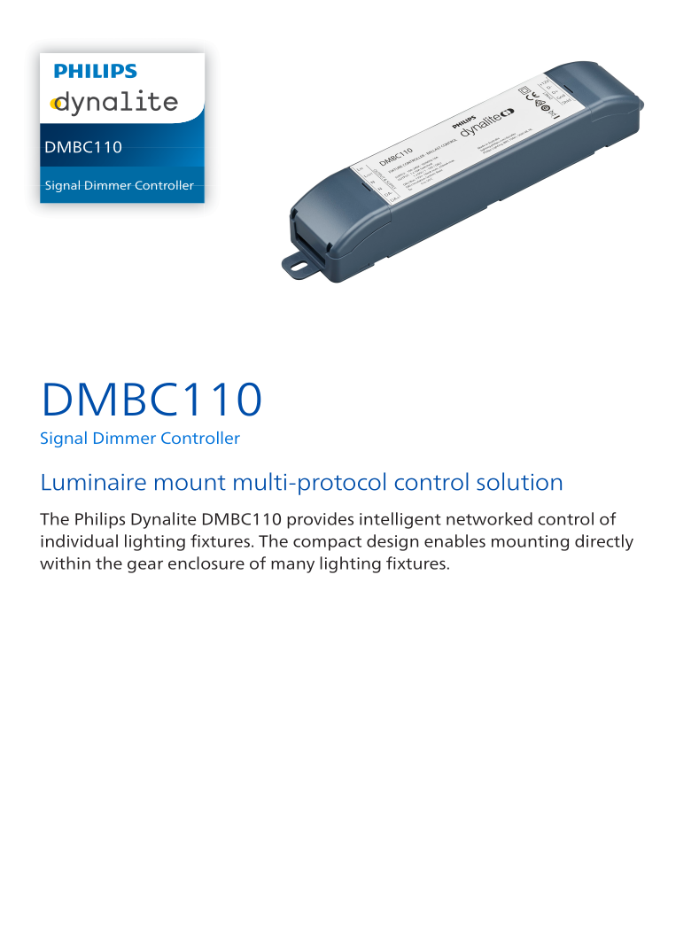 DMBC110 Spec Sheet