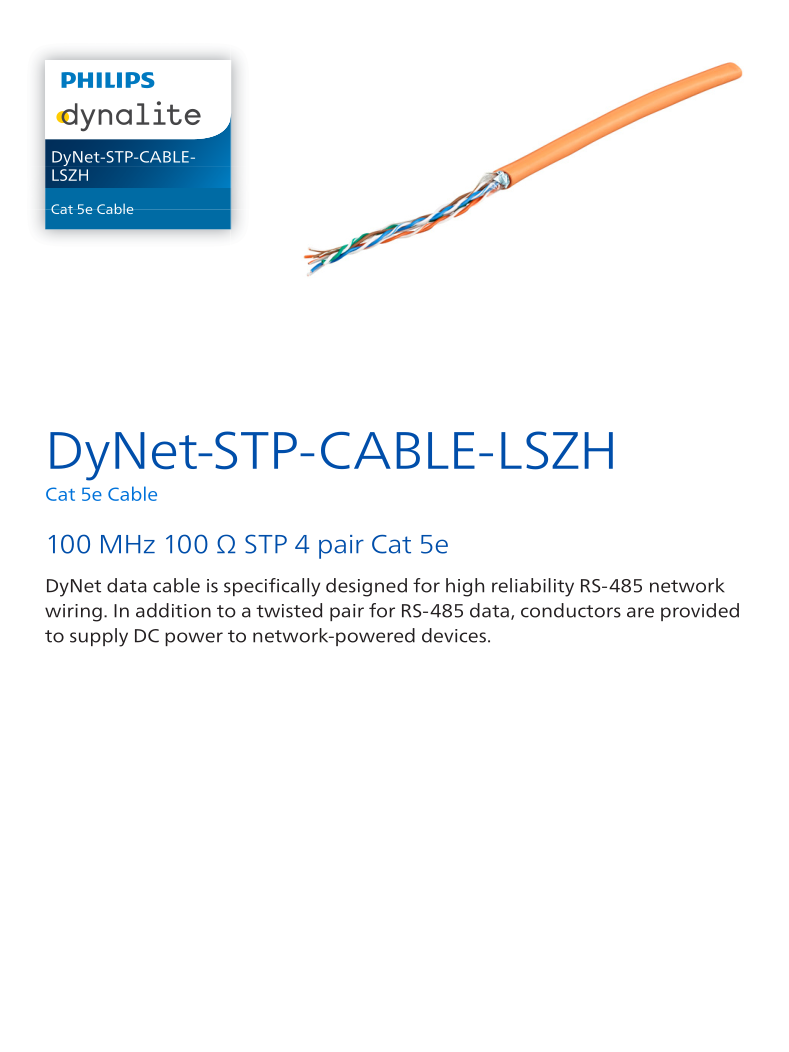 DyNet-STP-CABLE-LSZH Spec Sheet