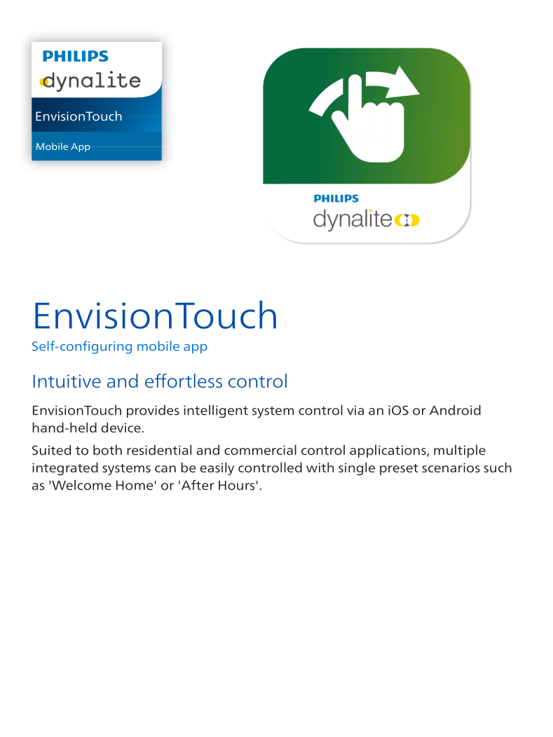 EnvisionTouch Spec Sheet