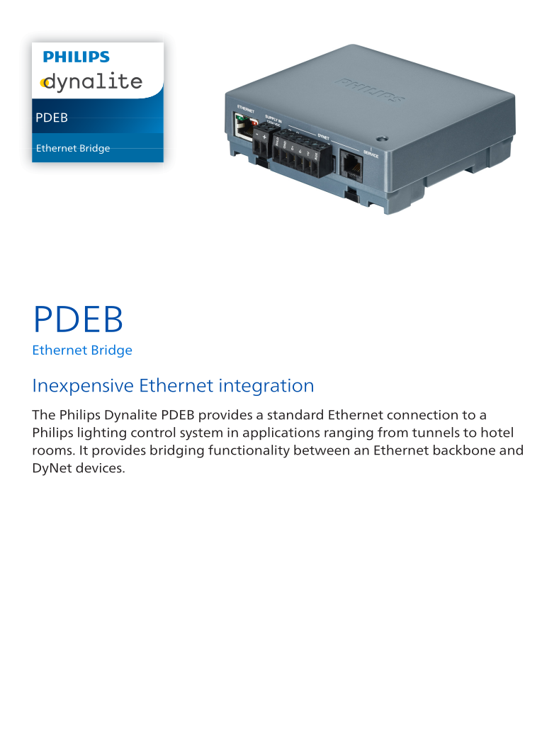 PDEB Spec Sheet